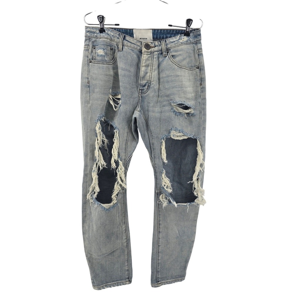 OneTeaspoon Jeans Womens 25 Freebirds Light Blue Distressed Ripped Denim EUC